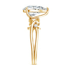 2 Carat Lab Grown Pear Cut Diamond Nature Engagement Ring with IGI Certificate Lab - ( E-VS1 ) - Rosec Jewels