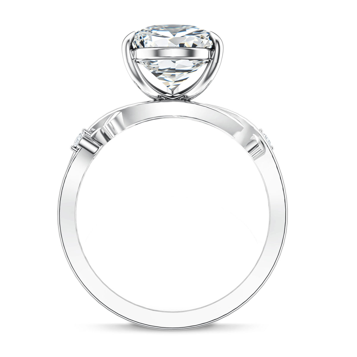 Rosec Jewels-Pear Shaped 4 Carat Lab Grown Diamond Designer Engagement Ring with IGI Certificate