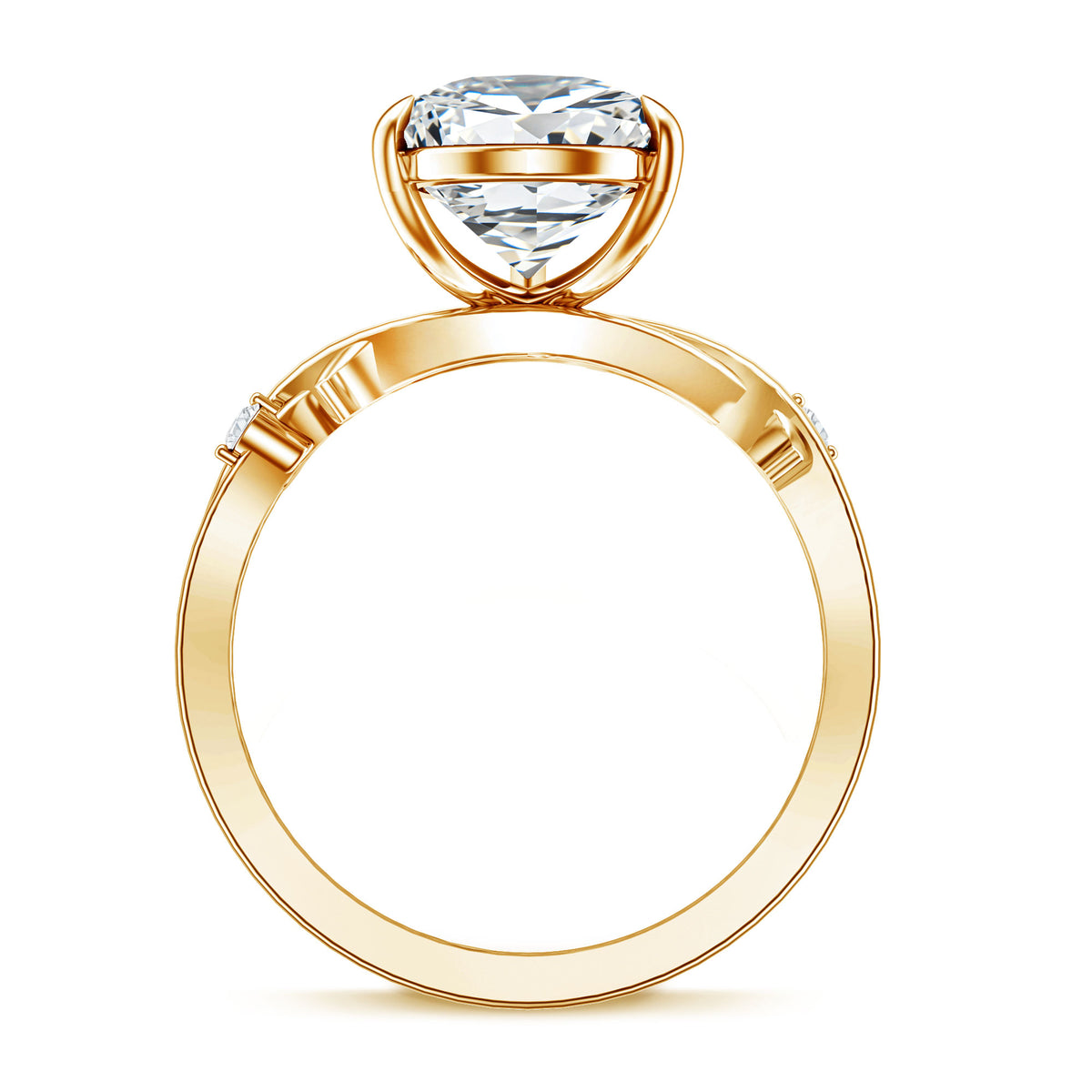 Rosec Jewels-Pear Shaped 4 Carat Lab Grown Diamond Designer Engagement Ring with IGI Certificate