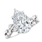 Nature Inspired 3 Carat Lab Grown Diamond Vine Engagement Ring with IGI Certificate Lab - ( E-VS1 ) - Rosec Jewels