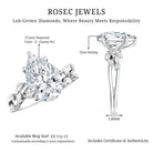 Nature Inspired 3 Carat Lab Grown Diamond Vine Engagement Ring with IGI Certificate Lab - ( E-VS1 ) - Rosec Jewels