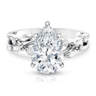 Nature Inspired 3 Carat Lab Grown Diamond Vine Engagement Ring with IGI Certificate Lab - ( E-VS1 ) - Rosec Jewels