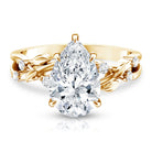 Nature Inspired 3 Carat Lab Grown Diamond Vine Engagement Ring with IGI Certificate Lab - ( E-VS1 ) - Rosec Jewels