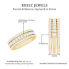 Zircon Stackable Band Ring Set of 3 AAAA - Rosec Jewels
