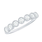 Certified Diamond Anniversary Band in Bezel Setting Natural - ( HI-SI ) - Rosec Jewels