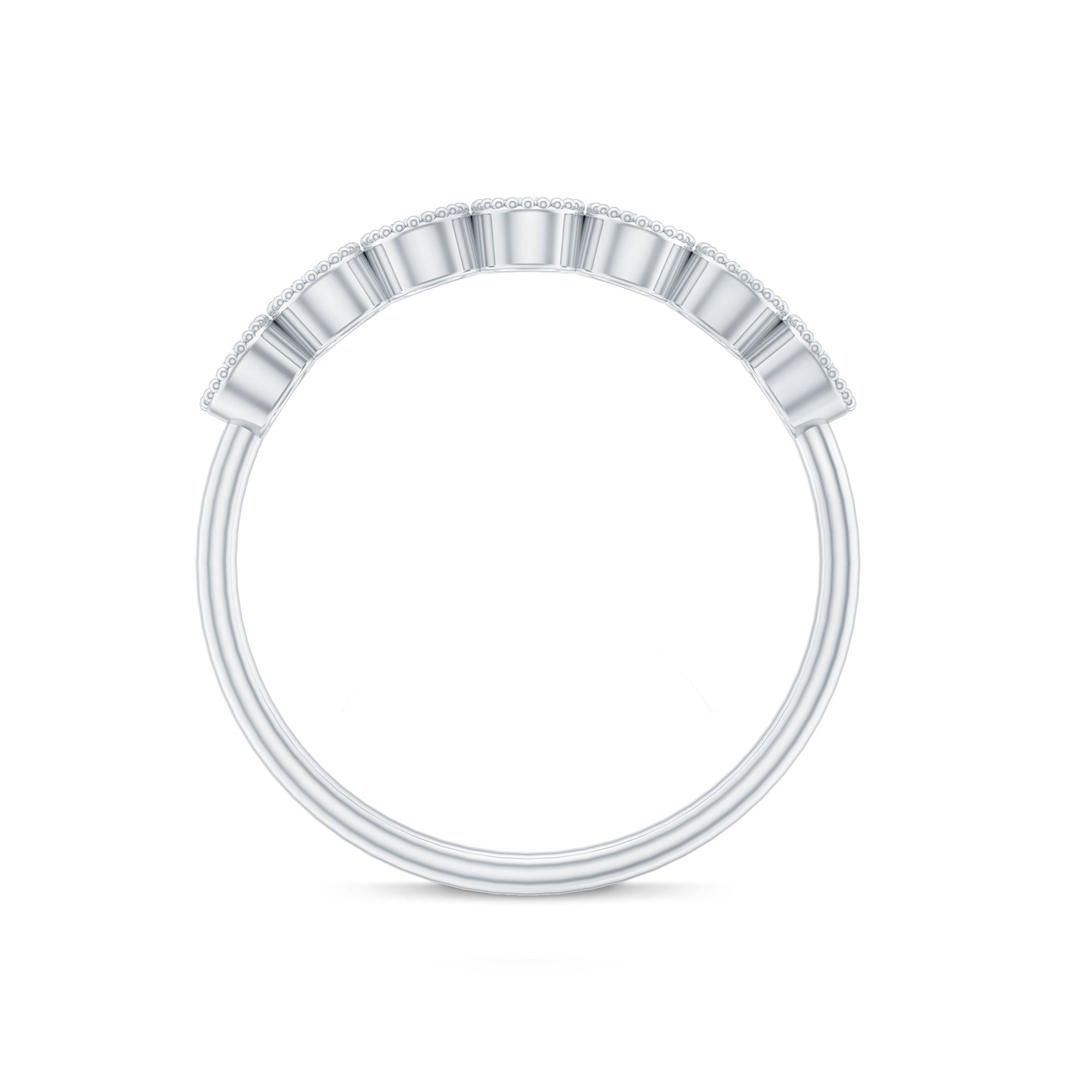 Certified Diamond Anniversary Band in Bezel Setting Natural - ( HI-SI ) - Rosec Jewels