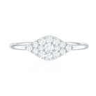 Certified Diamond Cluster Ring in Illusion Setting Natural - ( HI-SI ) - Rosec Jewels