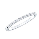 Baguette Diamond East West Stackable Ring Natural - ( HI-SI ) - Rosec Jewels