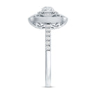 Rosec Jewels-Moissanite Statement Engagement Ring with Milgrain Detailing