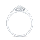 Rosec Jewels-Moissanite Round Halo Engagement Ring with Certificate
