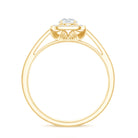 Rosec Jewels-Moissanite Round Halo Engagement Ring with Certificate