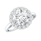 Classic Round Cut Moissanite Big Engagement Ring D-VS1 - Rosec Jewels