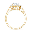 Classic Round Cut Moissanite Big Engagement Ring D-VS1 - Rosec Jewels