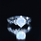 Certified 2 Carat Ethiopian Opal Heart Engagement Ring with Celtic Knot AAA - Rosec Jewels