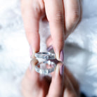 Round Cut Moissanite Solitaire Engagement Ring with Filigree Band D-VS1 - Rosec Jewels