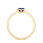 Rosec Jewels-1 CT Blue Sapphire Heart Solitaire Engagement Ring with Pave Diamond