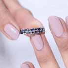 Rosec Jewels-Natural Blue Sapphire Half Eternity Anniversary Ring for Women