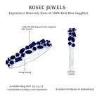 Rosec Jewels-Natural Blue Sapphire Half Eternity Anniversary Ring for Women