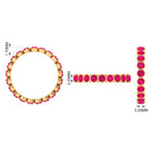 Rosec Jewels-2 CT Bezel Set Ruby Full Eternity Stackable Ring