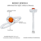 1/4 Ct Fire Opal and Diamond Bypass Promise Ring AAA - Rosec Jewels