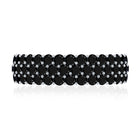 Certified Lab Grown Black Diamond Half Eternity Band Ring for Women AAAA ( Synthetic ) - Rosec Jewels