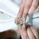 Oval Peridot Cocktail Ring with Diamond AAA - Rosec Jewels