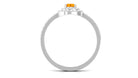 3/4 CT Classic Fire Opal Double Halo Engagement Ring with Diamond AAA - Rosec Jewels
