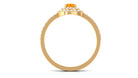 3/4 CT Classic Fire Opal Double Halo Engagement Ring with Diamond AAA - Rosec Jewels