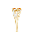 Rosec Jewels-Natural Citrine Toi Et Moi Engagement Ring with Diamond