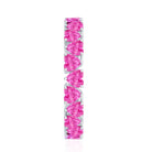 Heart Shape Lab Grown Pink Sapphire Eternity Ring in Claw Setting AAAA - Rosec Jewels