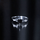 Cushion Black Onyx Split Shank Engagement Ring with Diamond AAA - Rosec Jewels