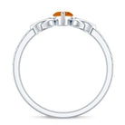 Marquise Cut Fire Opal Celtic Knot Engagement Ring with Diamond AAA - Rosec Jewels