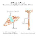 Natural Ethiopian Opal Diamond Engagement Ring with Celtic Knot AAA - Rosec Jewels