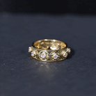 Rosec Jewels-Lab Created Pink Sapphire Wedding Band with Celtic Details
