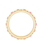 Rosec Jewels-Lab Created Pink Sapphire Wedding Band with Celtic Details