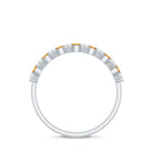 Rosec Jewels-Natural Citrine Diamond Half Eternity Ring with Certificate