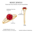 Rosec Jewels-Designer Lab Grown Ruby Solitaire Engagement Ring for Women