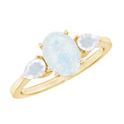 Rosec Jewels-Natural Moonstone Three Stone Engagement Ring