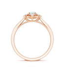 Natural Oval Ethiopian Rainbow Opal Vintage Looking Engagement Ring with Diamond AAA - Rosec Jewels