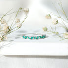 Rosec Jewels-Marquise Emerald and Diamond Half Eternity Ring