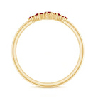 Natural Ruby Cluster Promise Ring for Women AAA - Rosec Jewels