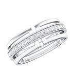 Rosec Jewels-Moissanite Wedding Band in Pinpoint Setting