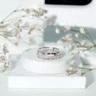 Rosec Jewels-Moissanite Wedding Band in Pinpoint Setting