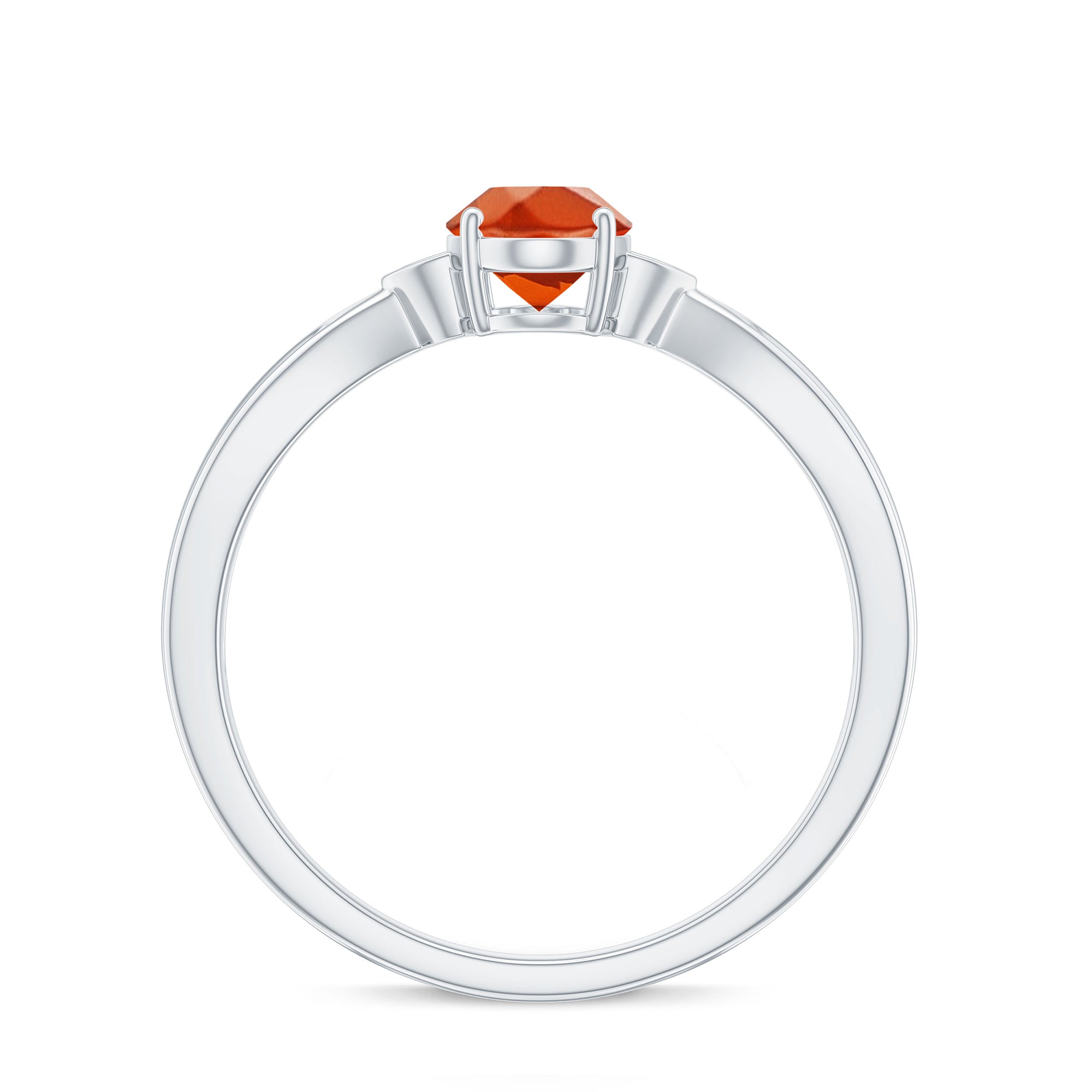 3/4 CT Oval Shape Fire Opal Engagement Ring with Diamond AAA - Rosec Jewels