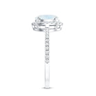 Rosec Jewels-Oval Moonstone Engagement Ring with Diamond Halo