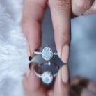 Certified Real 6X8mm Ethiopian Opal Oval Engagement Ring with Diamond Halo AAA - Rosec Jewels