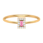 Rosec Jewels-Natural Pink Tourmaline Dainty Promise Ring with Diamond Accent