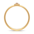 Rosec Jewels-Natural Pink Tourmaline Dainty Promise Ring with Diamond Accent