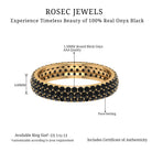 2.5 CT Black Onyx Classic Eternity Band Ring in Gold Black Onyx - ( AAA ) - Quality - Rosec Jewels