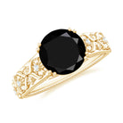 Rosec Jewels-Nature Inspired 2 Carat Lab Grown Black and White Diamond Engagement Ring